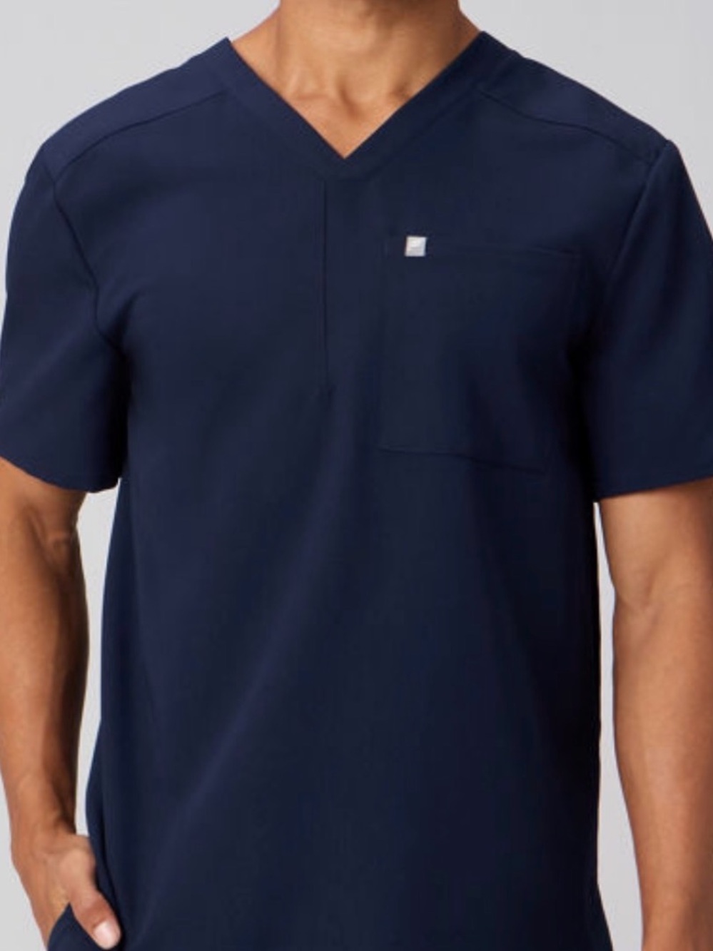 NIB! Men's Fabletics ”Helix” V-Neck Navy Scrub Top